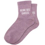 Pair of glitter socks "Reine de Garces "