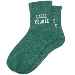 Pair of glitter socks "Casse Couille"