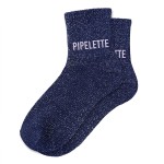 Blue Glitter Socks Pipelette