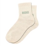 Sparkling socks Bisous - Beige