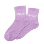 Captivating Glittery Purple Socks