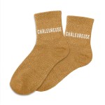 Pair of Yellow Glitter Socks Warm