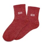 Pair of Red Glitter Socks Sexy