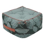 Emerald green plant cotton floor cushion 40 cm