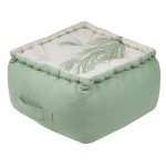 Coralia Green Natural Cotton Floor Cushion - 40 cm