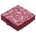 Thick Floor Cushion in Cotton - Red and White - 40 cm