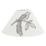 Embroidered Bird Lampshade