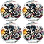 Set of 4 Cyclist Coasters by Cbkreation