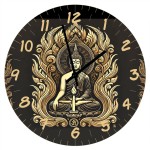 Buddha Wisdom Glass Clock 29 cm