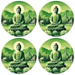 Set of 4 Buddha Coasters by Cbkreation