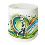 Ceramic piggy bank Golfer