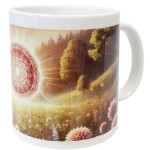 White Ceramic Mug Mandala Muladhara - CBKreation