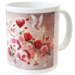 White Ceramic Mug Cupid - Saint-Valentin Collection