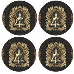 Set of 4 Buddha meditation Coasters by Cbkreation