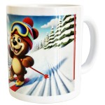 Teddy Bear Skier Ceramic Mug - CBKreation