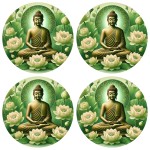 Set of 4 Buddha Coasters by Cbkreation