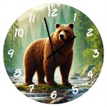 Grizzly Glass Clock 29 cm