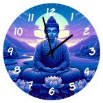 Buddha Wisdom Glass Clock 29 cm