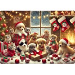 Christmas Puppies and Kittens Mousepad - CBKration