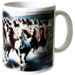 Ceramic Mug Galloping Horses - Cbkreation