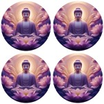 Set of 4 Buddha Coasters by Cbkreation