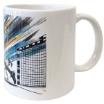 White Ceramic Mug Handball