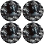 Set of 4 Buddha Coasters by Cbkreation