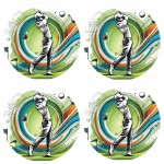 Set of 4 Golfer Coasters by Cbkreation