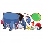 Large Eeyore repositionable wall sticker