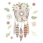 Adhesive wall decoration Dreamcatcher