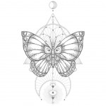 Adhesive wall decoration BOHO BUTTERFLY