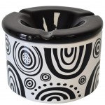 White and black Moroccan ashtray