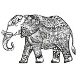 Ethnic elephant wall stickers