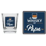 Whiskey Glass and Coaster Set Dad's Whiskey