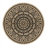 Round Jute Table Mat Set - Mandala