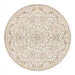 Round Jute Table Mat Set - Mandala