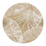 Round Jute Table Mat Set - tropical