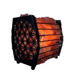 Himalayan salt basket lamp Flower of life approx. 3 kg