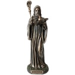 Statuette Saint Benedict in bronze color 23 cm