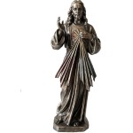 Statuette of Merciful Christ in bronze color 22 cm