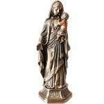 Statuette Madonna and Child in bronze color 21 cm