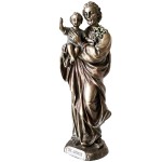 Statuette Saint Joseph in bronze color 21 cm