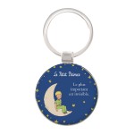 The Little Prince Round Metal Keychain - moon