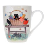 Porcelain Cup with Kittens Picnic - 340 ml