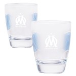 Coffret of 2 water glasses Olympique de Marseille