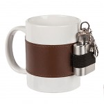 Ceramic Mug with Mini Metal Flask