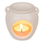 White Jar-Shaped Oil Burner