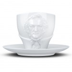 Richard Wagner Cup with white porcelain saucer