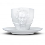 Johann Wolfgang von Goethe Cup with its white porcelain saucer