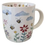 Bees and flowers Mug by Alex Clark